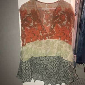 Free People multi colored blouse